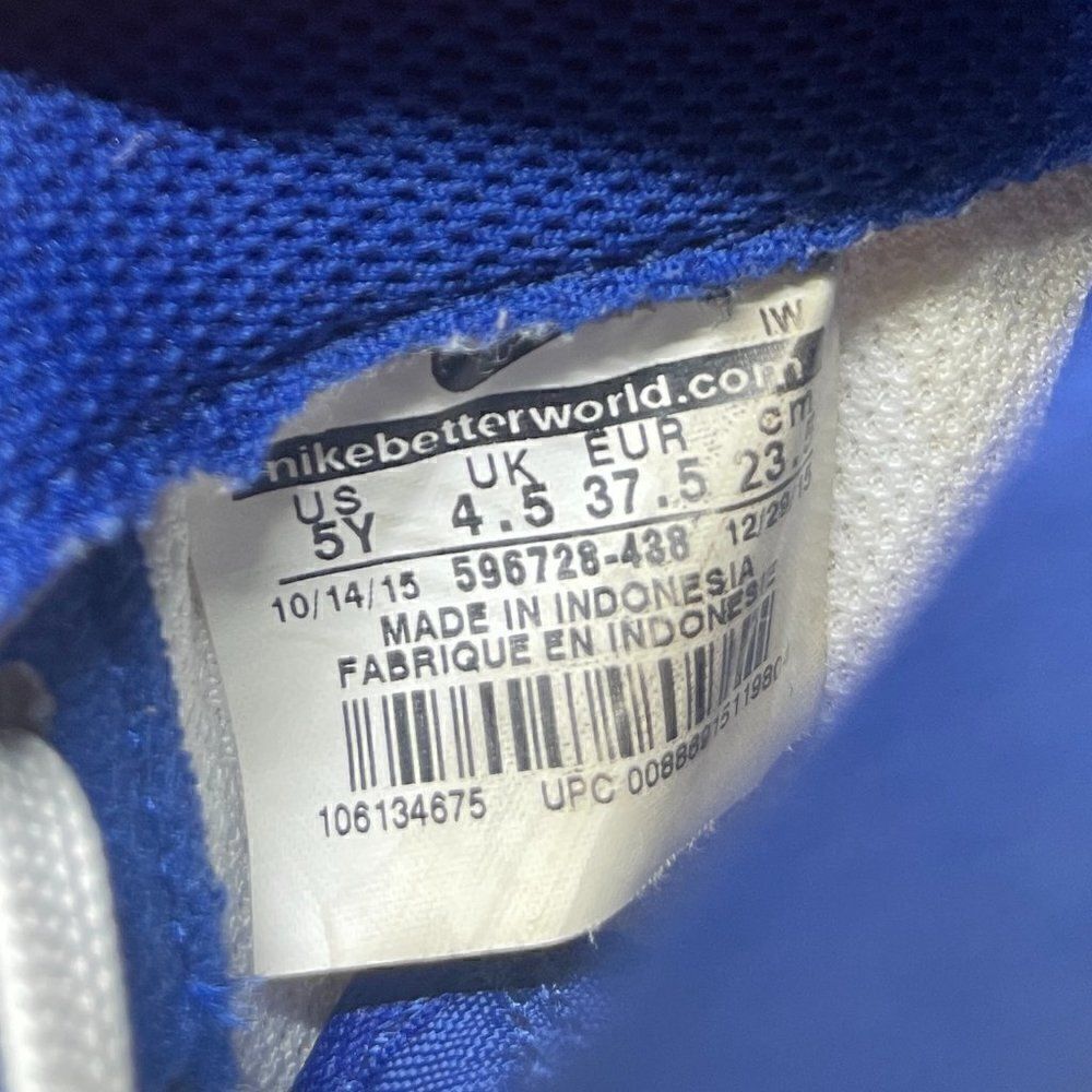 Nike Air Force 1 GS 596728-438 Youth Size 5Y- Blue White - Picture 6 of 8